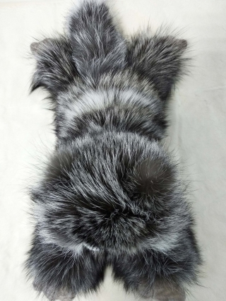 Котик серо черный из меха чернобурки ручная работа