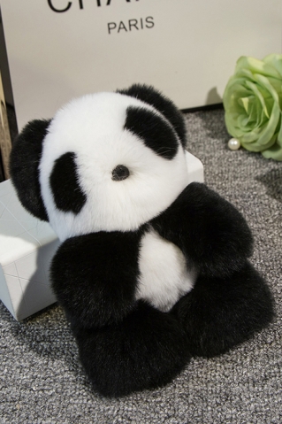 меховой панда черный