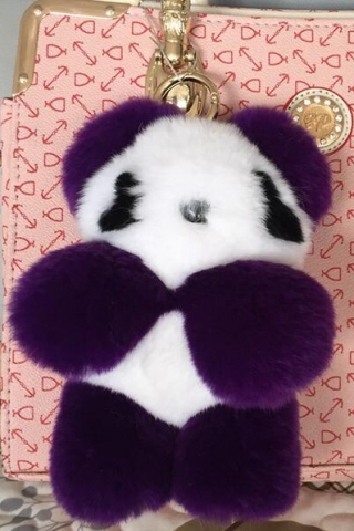 меховой панда фиолетовый