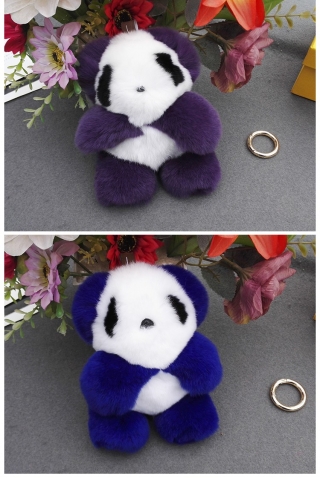 брелок панда синий